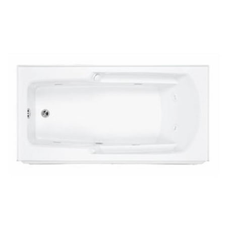 Reliance Baths R6030ISW-W-LH Integral Skirted 60 x 30 inch Whirlpool Bathtub With End Drain, White