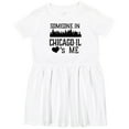 thumbnail image 3 of Inktastic Chicago Illinois Someone Loves Me Skyline Girls Toddler Dress, 3 of 5