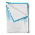 thumbnail image 2 of Winter Soft Flannel Fleece Throw Blanket, Abstract Ornaments Snowflakes Cold Weather Season Frozen Water Illustration, Cozy Plush for Indoor and Outdoor Use, 50" x 70", Sky Blue White, by Ambesonne, 2 of 5