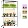thumbnail image 1 of Plant Stand with Grow Light Grow Light Shelf with Cover and Thermometer Plant Shelf with Grow Light Full Spectrum Light Mini Plant Stand with Timer for Seed Starting ( s Light, 1 of 9
