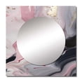 thumbnail image 2 of Designart "Solid Marble Artistry II" Abstract Marble Square Mirror For Wall Decor - Large Pink Square Mirror Printed Wall Decor - Modern Square Living Room Mirror, 2 of 5