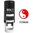 thumbnail image 2 of YIN YANG Self Inking Mini Rubber Stamp Colop Round Decorative Teachers Stamps 12mm, 2 of 2