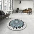 thumbnail image 3 of Ahgly Company Indoor Rectangle Patterned Pale Blue Novelty Area Rugs, 5' x 7', 3 of 6