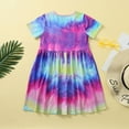 thumbnail image 3 of Spring Savings Clearance Lindreshi Baby Girl Dresses Clearance Toddler Baby Kids Girls Tie Dyed Dress Princess Dresses Casual Clothes, 3 of 8