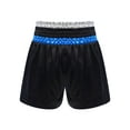 thumbnail image 2 of SiiRoh Kids Boys Muay Thai Boxing Shorts Metallic MMA Kickboxing Fight Shorts Workout Training Bottoms Blue&Silver 16, 2 of 7