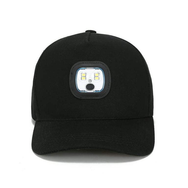 Richports Headlight Hat LED Baseball Cap, LED Lighted Cap for Men & Women, Hats with Lights Built in, Black Headlamp Cap for Valentine's Day Gift