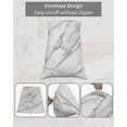 thumbnail image 7 of Marble White Pillow Covers King Size, Ombre Grey Modern Minimalist Soft Bed Throw Pillowcases Breathable Cooling Long Lumbar Body Pillow Sham Cover for Bed Sofa 20''x40'', 7 of 7