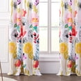 thumbnail image 3 of Global Trends Wildflower Delight Contemporary Curtain Panels, Set of 2, White, 63-inch Long, 3 of 6