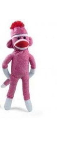 pink cupcake plush sock monkey 9.5\u201d