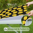 thumbnail image 6 of Yellow Lemon Fruit Dots Black Pattern Square Fitted Tablecloth with Elastic Edge,Square Table Cover,Washable Elastic Table Cover for Home Kitchen Party Decor 34"x34", 6 of 6