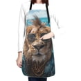 thumbnail image 4 of Bingfone Hawaiian Swimming Lion Apron Gifts For Men, Women Professional Grade Chef Apron for Kitchen,BBQ & Grill, 4 of 8