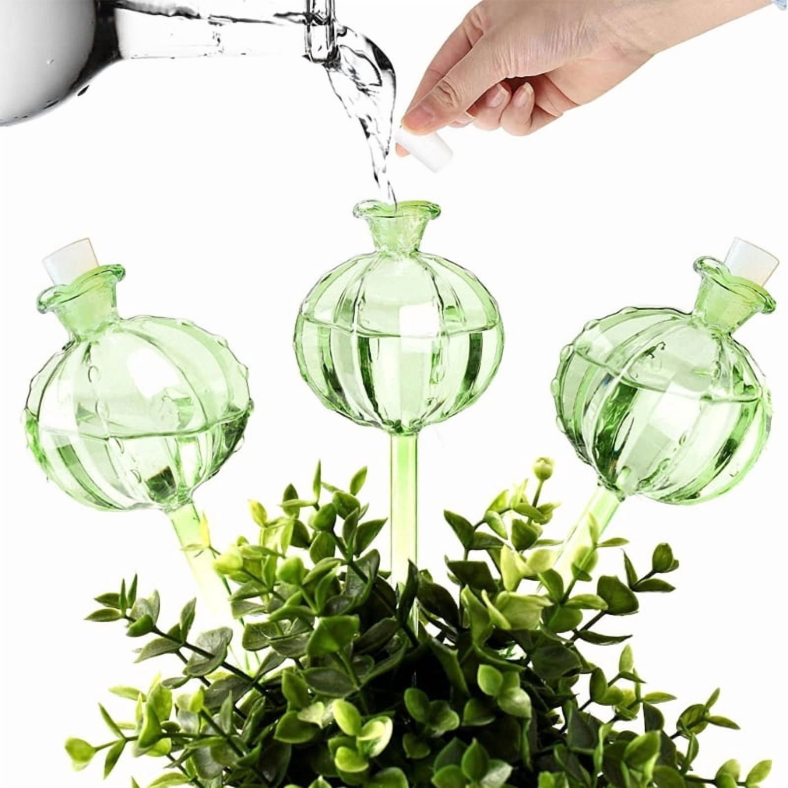 Zecic 3xPlant Self Watering Ball Water Bulbs Drip Irrigation System for Indoor Potted