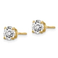 thumbnail image 2 of 14K Yellow Gold Earring Stud Women'S Diamond Lab Grown Round, 2 of 2