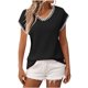 thumbnail image 2 of mfyjkho Tops Para Hacer Ejercicio Para Mujer, Camiseta Informal De Manga Corta Con Cuello En V Y Color Liso Para Mujer Tops Para Salir Para Mujer L, 2 of 8