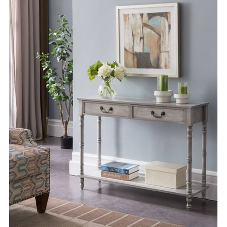 Evan Wash White Wood Industrial Style Entryway Console ...