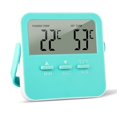 thumbnail image 3 of Termómetro verde con alarma de temperatura alta y baja con temporizador Termómetro interior con alarma alta y baja Termómetro digital para refrigerador con pantalla LCD grande, 3 of 5