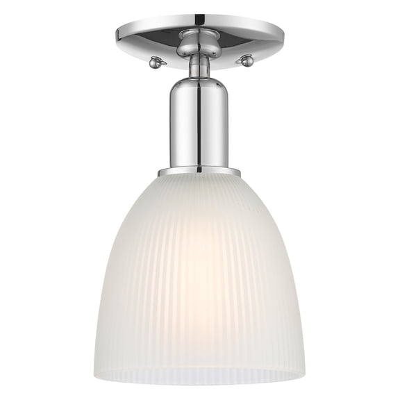 Innovations Lighting 716-1C-PC-G381 Castile 6" Wide Semi-Flush Ceiling Fixture - White