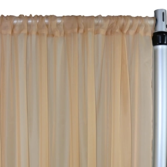 Your Chair Covers - Voile Sheer Drape/Backdrop 8 ft x 116 Inches Champagne