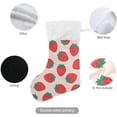 thumbnail image 3 of Coolnut Strawberry Christmas Stocking, Personalized Large Candy Stocking, Xmas Stockings Decoration Hanging Gift for Family Holiday Party Ornaments Decor Fireplace, 3 of 7