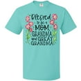 thumbnail image 3 of Inktastic Blessed to Be a Mom, Grandma, and Great Grandma Pink Flowers T-Shirt, 3 of 5