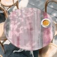 thumbnail image 4 of Pink Gray Ombre Round Tablecloth 55-60 Inch Round Fitted Table Cloth with Elastic Edge, Modern Abstract Art Oil Painting Waterproof Table Cover Protector for Outdoor Picnic Party Dining, 4 of 9