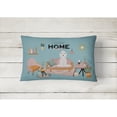 thumbnail image 2 of Blue Bedlington Terrier Sweet Home Canvas Fabric Decorative Pillow, 2 of 4