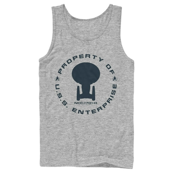 Men's Star Trek: The Next Generation Property Of The USS Enterprise  Tank Top Athletic Heather 2X Large