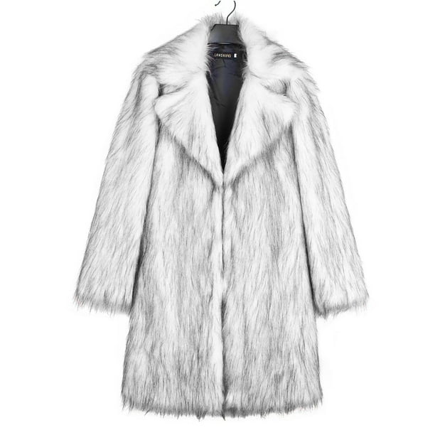 新品 XLサイズ BATTLE LONG JACKET BABYL Babysbule Jackets for Men Winter Mens Warm Faux Furry Long Coat