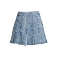 No Boundaries Juniors' Denim Pleated Skirt