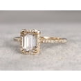 thumbnail image 4 of Best 1.25 Ct Moissanite Diamond Ring With Emerald Cut In 10K Yellow Gold, Promise Ring, Anniversary Ring, 4 of 5