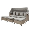 thumbnail image 3 of Segmart UV-Proof PE Rattan Outdoor Daybed, Gray, 3 of 9