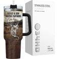 thumbnail image 3 of Hunting Gifts for Men from Daughter Son, Father Son Hunting Tumbler 40oz with Handle and Straw, Unique Hunter Partner for Life Coffee Cup, Deer Birthday Present for Husband & Grandfather, 3 of 8