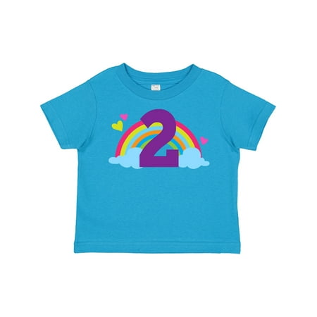 

Inktastic 2nd Birthday Rainbow Cute Girls Gift Toddler Toddler Girl T-Shirt