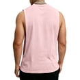 thumbnail image 5 of BRANROY Tank Tops Men Open Side Fitness - Mens Sleeveless Tee Shirts Sweat Proof, Sleeveless Undershirts for Men Loose Fit Training, Mens Tank Tops Summer Gym Wear,Pink,L, 5 of 6