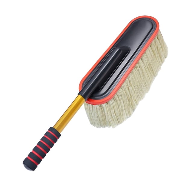 Car Duster with Extendable Telescoping Handle,Car Cleaning Brush Dust Cleaner Scratch Free Large Wash Mop Wax Cotton Hair