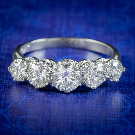 Eclet Jewels Brilliant 2.1 Ct Round Cut Diamond Rings - Latest Engagement Diamond Ring for Women's - Forever Diamond Ring for Women's - Wedding Proposal Rings for Girlfriend - Causal Office Wear Ring