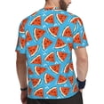 thumbnail image 2 of Wukai Cartoon Watermelon Print Men's Short-Sleeved Mesh T-Shirt,Quick-Dry Short Sleeve Workout T-Shirt-Medium, 2 of 8