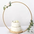 thumbnail image 6 of Efavormart Round Wedding Arch Cake Stand, Metal Floral Centerpieces Display - 33", 6 of 11