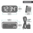 thumbnail image 7 of La Crosse Technology Black Insta-Set Digital LED Alarm Clock with Bluetooth Technology, 617-714, 7 of 7