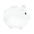 thumbnail image 1 of Alcancía de cristal con forma de cerdito para ahorrar dinero, bonita alcancía de cristal para decorar. Transparente, 1 of 9