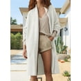 thumbnail image 3 of Women's Open Front Long Cardigan Chunky Knit Jacket Oversized Coatigan Coat, 3 of 6