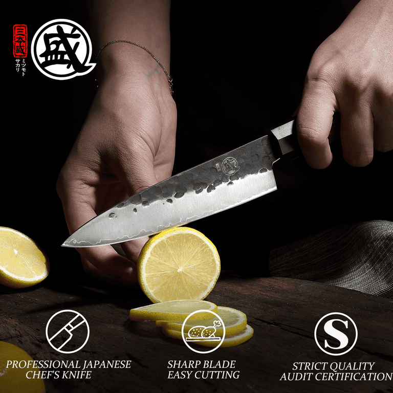 MITSUMOTO SAKARI 4.5 inch Japanese Kitchen Paring Knife, Professional Hand  Forged Kitchen Small Fruit Knife