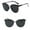 B, variant on Miorin Under $5 Vintage Sun Glasses for Women Men Vintage Light Weight Fashion Essential Multicolor Frame Brown Lens Sunglasses