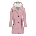 thumbnail image 2 of Aboser Winter Snow Rain Jackets for Women Waterproof Fleece Lined Windbreaker Jacket Warm Long Hooded Raincoats for Outdoor Climbing Hiking Ski, 2 of 8