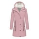 thumbnail image 1 of Chaquetas y abrigos casuales con capucha de manga larga para mujer, chaqueta con capucha y botones con cordón, bolsillo con cremallera, sudadera con capucha interior de felpa de longitud media, chaque, 1 of 8