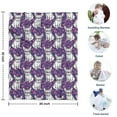 thumbnail image 4 of Purple French Bulldog Blanket,Comfortable Soft Flannel Throw Blanket,All Season,Warm Lightweight Blankets for Sofa Bed Couch Living Room Chair,30"x40", 4 of 4