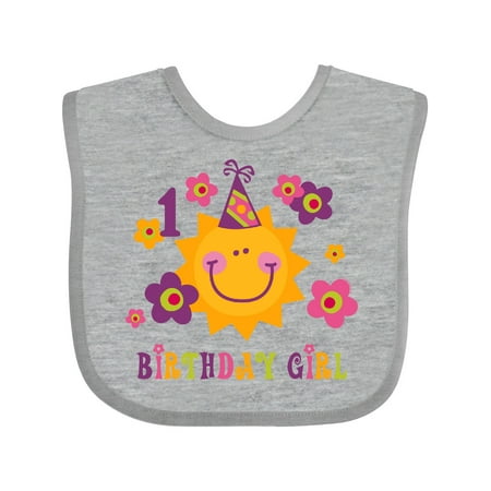 

Inktastic Sun 1st Birthday Gift Baby Girl Bib