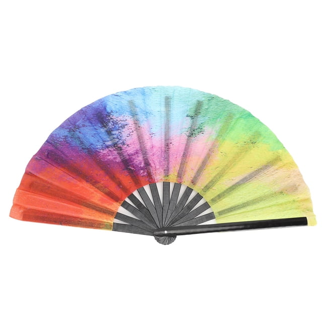 Bamboo Fan,Colorful Folding Hand Held Hand Fan Folding Fan Convenient Use