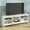 White, variant on Madesa Media Console TV Stand Entertainment Center with 6 Shelves and Cable Management for 65, 75 Inch Television Living Room and Bedroom Modern Wooden - Grey