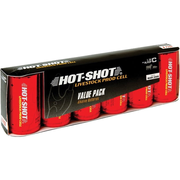 Pilas alcalinas C Hot Shot ALK-DP, paquete de 6